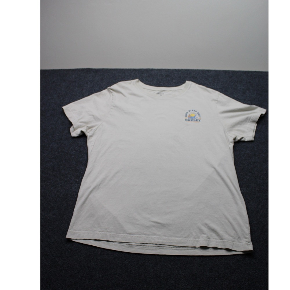 Hurley Good Vibes Only Graphic T-Shirt Tan Mens XL Always Summer Surf Tee